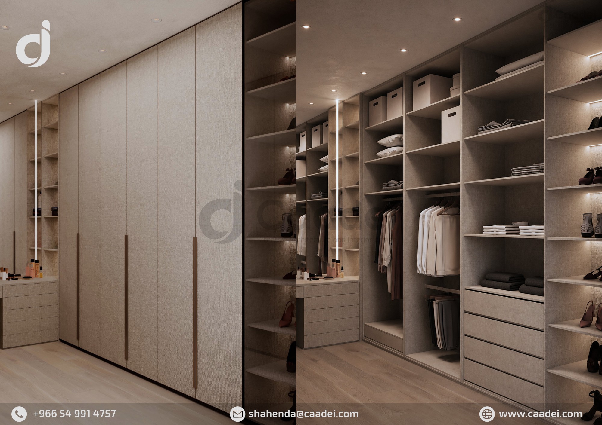 تصميم وتصنيع غرف الملابس